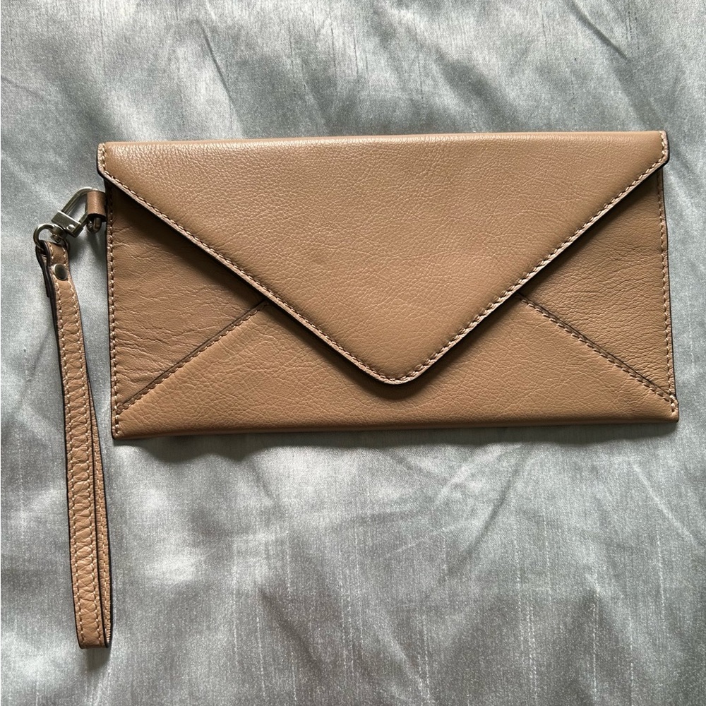 Elegant Tan Clutch Wristlet